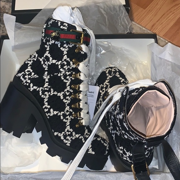 SOLd ! Gucci trip tweed boots 38.5 new - Picture 14 of 16